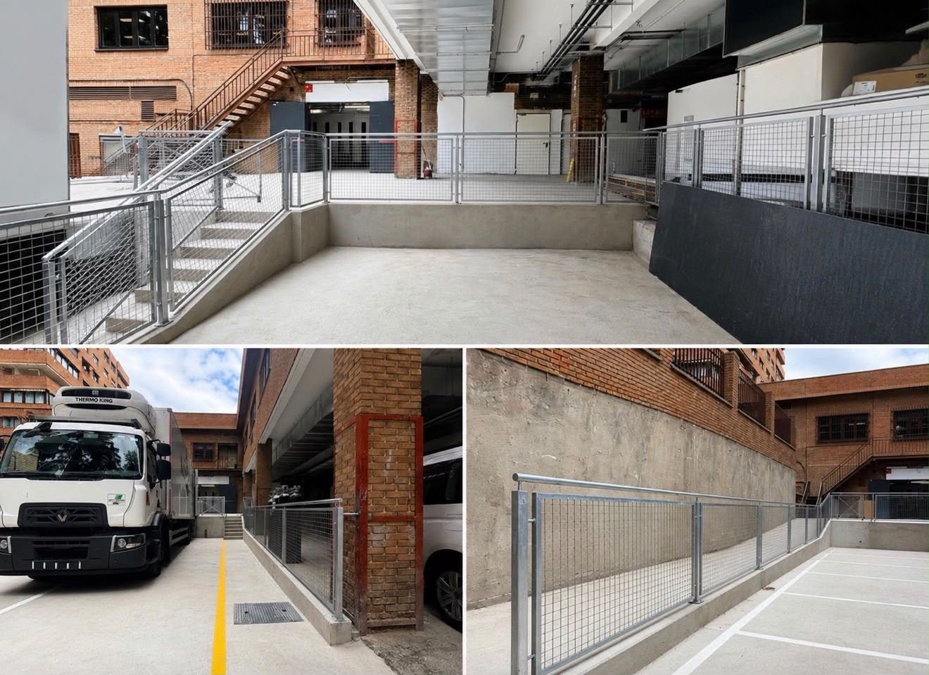 Cerramiento perimetral instalado en la zona de muelle de ALDI